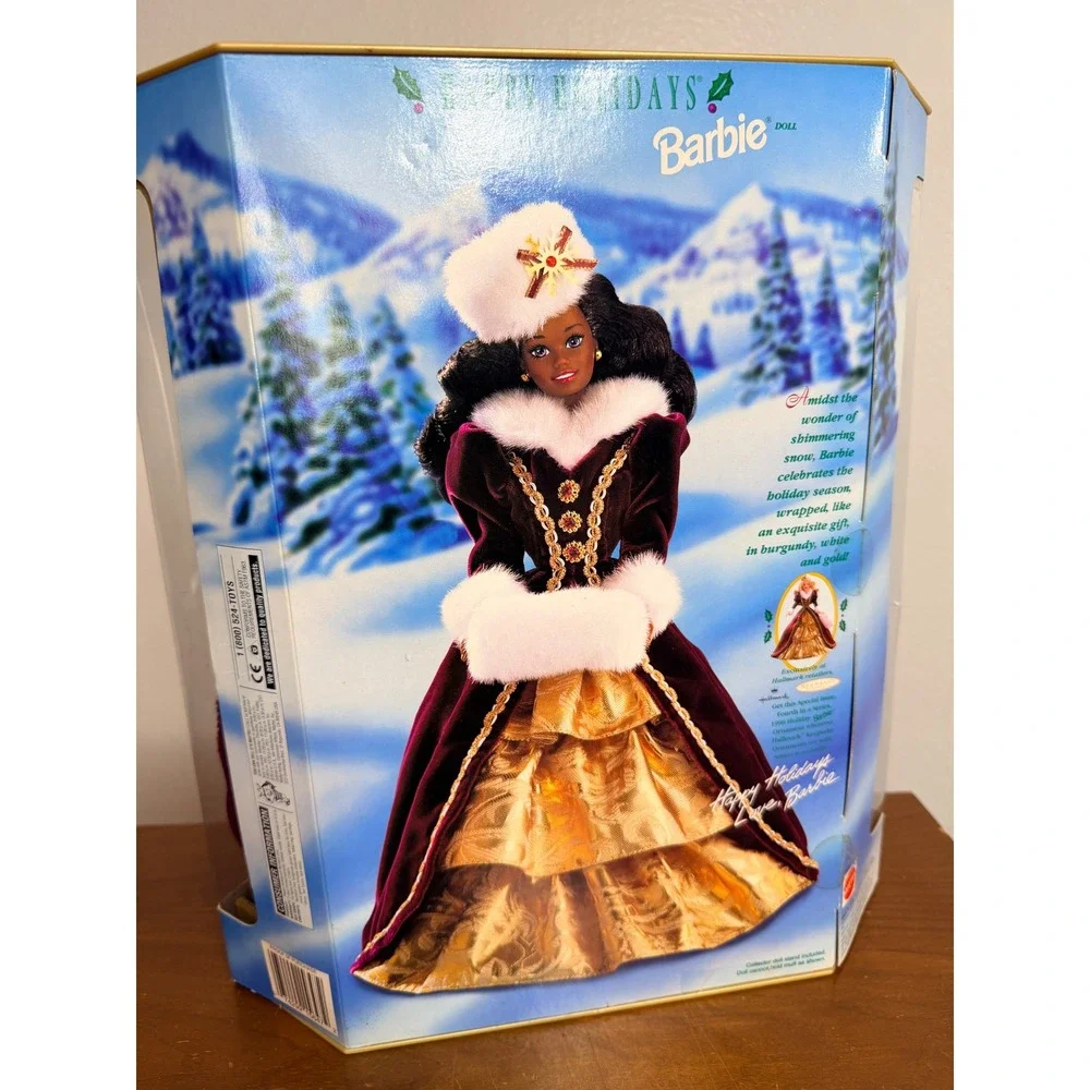 Mattel Barbie Doll Happy Holidays 1996 African American Vintage in Box